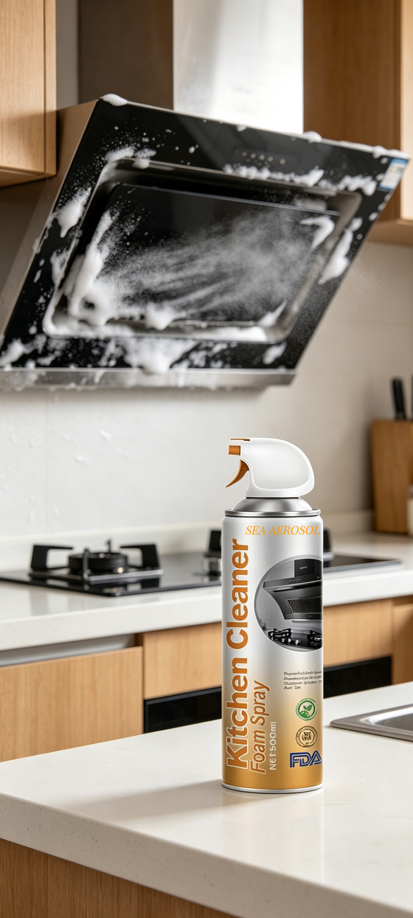 厨房清洁泡沫喷雾